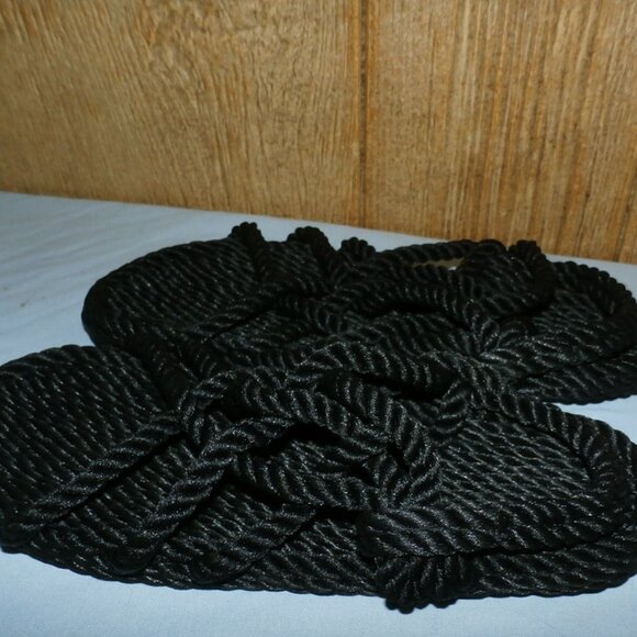 Utopian Rope Sandals   Black Handmade  Size  8 ladies 6.5 Men's  New w/ Tags - Picture 10 of 15